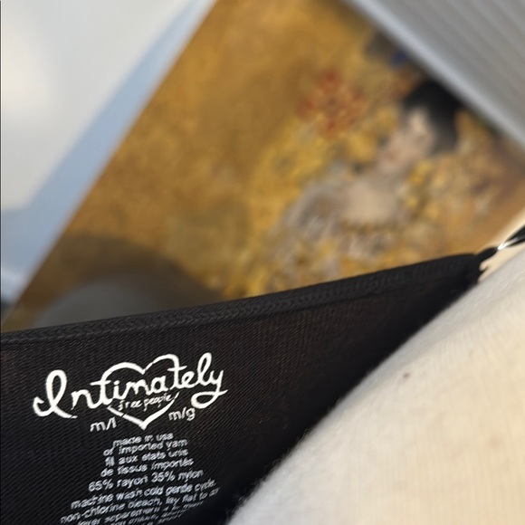 Free People Black Chemise with V-Neck and Spaghetti Straps - Picture 3 of 3